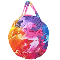 Colorful Painting Giant Round Zipper Tote by artworkshop