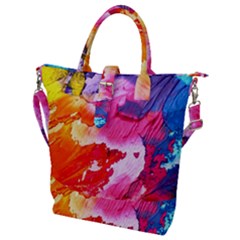 Colorful Painting Buckle Top Tote Bag by artworkshop