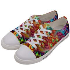 Mandalas Colorful Abstract Ornamental Women s Low Top Canvas Sneakers