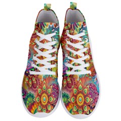 Mandalas Colorful Abstract Ornamental Men s Lightweight High Top Sneakers by artworkshop