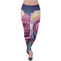 Rose Flower Love Romance Beautiful Velvet Leggings View1