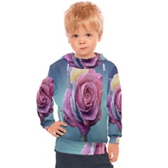 Rose Flower Love Romance Beautiful Kids  Hooded Pullover by artworkshop