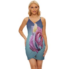 Rose Flower Love Romance Beautiful Wrap Tie Front Dress by artworkshop