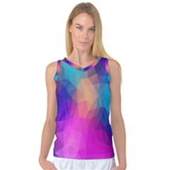 Triangles Polygon Color Women s Basketball Tank Top