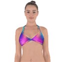 Triangles Polygon Color Halter Neck Bikini Top View1