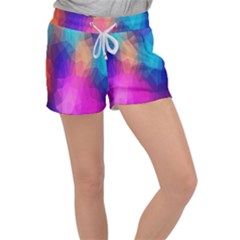 Triangles Polygon Color Velour Lounge Shorts by artworkshop