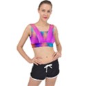 Triangles Polygon Color V-Back Sports Bra View1