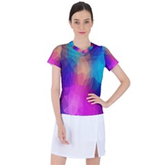 Triangles Polygon Color Women s Sports Top by artworkshop