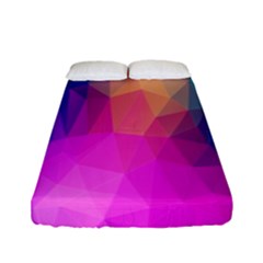 Triangles Polygon Color Fitted Sheet (full/ Double Size) by artworkshop