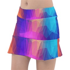 Triangles Polygon Color Classic Tennis Skirt by artworkshop