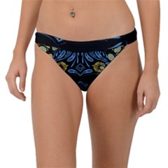 Folk Flowers Print Floral Pattern Ethnic Art Band Bikini Bottom by Eskimos