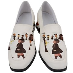 American Horror Story Cartoon Women s Chunky Heel Loafers by nate14shop