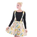 Cute-monkey-banana-seamless-pattern-background Suspender Skater Skirt View1