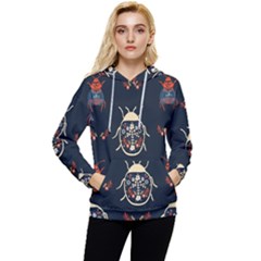 Floral-bugs-seamless-pattern Women s Lightweight Drawstring Hoodie