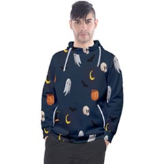 Halloween Ghost Pumpkin Bat Skull Men s Pullover Hoodie by artworkshop