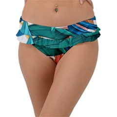 Leaves Tropical Exotic Frill Bikini Bottom