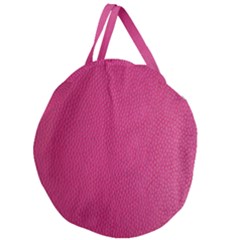 Pink Leather Leather Texture Skin Texture Giant Round Zipper Tote by artworkshop