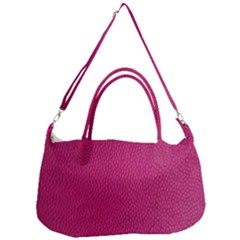 Pink Leather Leather Texture Skin Texture Removal Strap Handbag by artworkshop