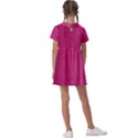 Pink Leather Leather Texture Skin Texture Kids  Asymmetric Collar Dress View2