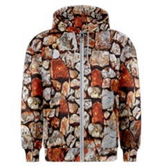 Stone Wall Wall Texture Drywall Stones Rocks Men s Zipper Hoodie by artworkshop