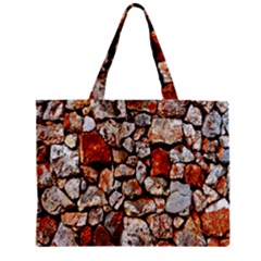 Stone Wall Wall Texture Drywall Stones Rocks Zipper Mini Tote Bag by artworkshop