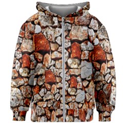 Stone Wall Wall Texture Drywall Stones Rocks Kids  Zipper Hoodie Without Drawstring