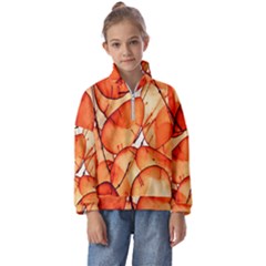 Orange Kids  Half Zip Hoodie