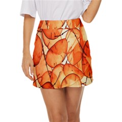 Orange Mini Front Wrap Skirt