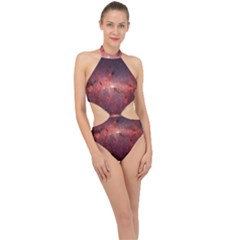 Milky-way-galaksi Halter Side Cut Swimsuit by nate14shop