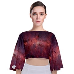 Milky-way-galaksi Tie Back Butterfly Sleeve Chiffon Top by nate14shop