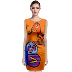 Graffiti 1 Sleeveless Velvet Midi Dress