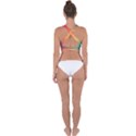 Colorful Rainbow Cross Back Hipster Bikini Top  View2