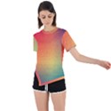 Colorful Rainbow Asymmetrical Short Sleeve Sports Tee View1