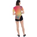 Colorful Rainbow Asymmetrical Short Sleeve Sports Tee View4