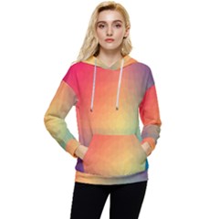 Colorful Rainbow Women s Lightweight Drawstring Hoodie by artworkshop