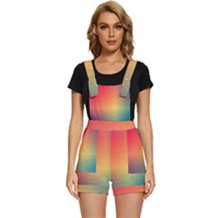 Colorful Rainbow Short Overalls