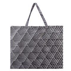 Grid Wire Mesh Stainless Rods Metal Zipper Large Tote Bag by artworkshop