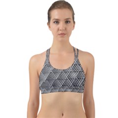 Grid Wire Mesh Stainless Rods Metal Back Web Sports Bra by artworkshop