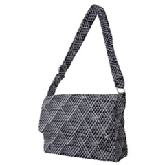 Grid Wire Mesh Stainless Rods Metal Full Print Messenger Bag (m) by artworkshop