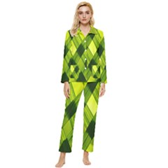 Leaves Grass Woven Womens  Long Sleeve Velvet Pocket Pajamas Set by artworkshop