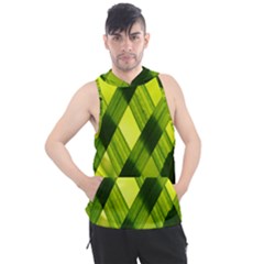 Leaves Grass Woven Men s Sleeveless Hoodie by artworkshop