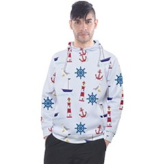 Lighthouse Sail Boat Seagull Men s Pullover Hoodie by artworkshop