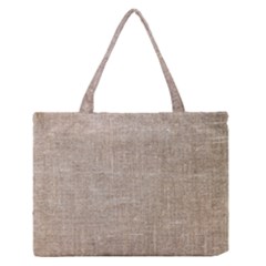 Textile Jute Brown Zipper Medium Tote Bag by artworkshop