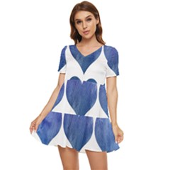 Valentin Heart  Love Tiered Short Sleeve Babydoll Dress by artworkshop