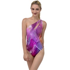 Background-color To One Side Swimsuit by nate14shop