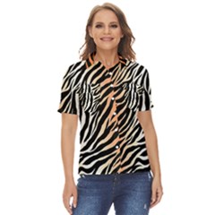 Cuts  Catton Tiger Women s Short Sleeve Double Pocket Shirt