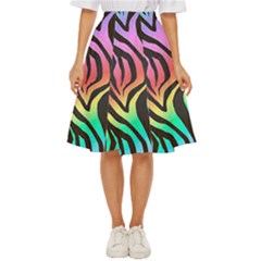 Rainbow Zebra Stripes Classic Short Skirt