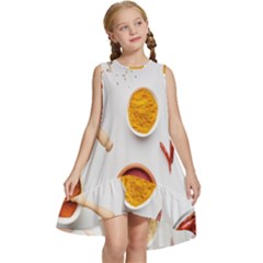 Masala Spices Food Kids  Frill Swing Dress