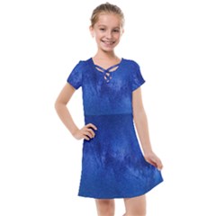 Milky Way Stars Night Sky Kids  Cross Web Dress by artworkshop