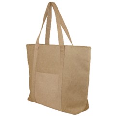 Paper Brown Zip Up Canvas Bag by artworkshop